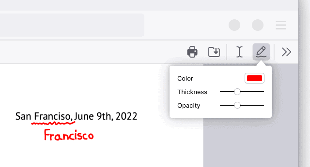 Modifier le PDF dans firefox - dessin