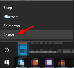 restart PC windows 10