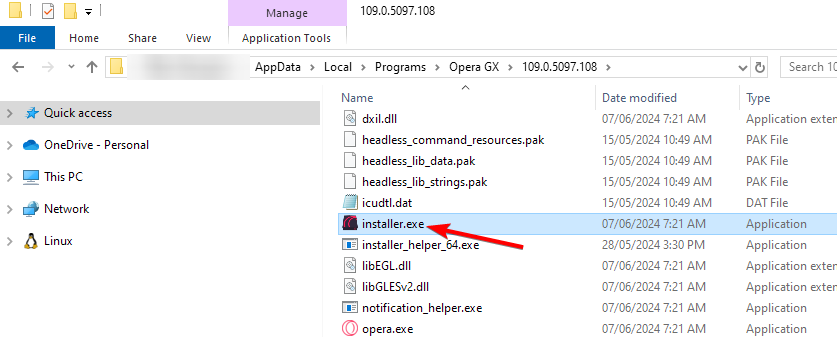 opera installer localappdata