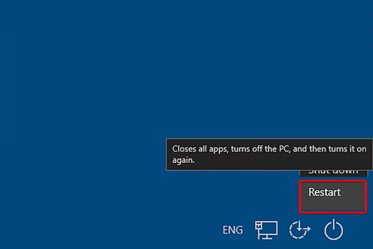 select restart