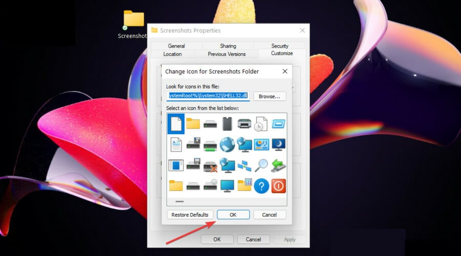 choose new app icon windows 11