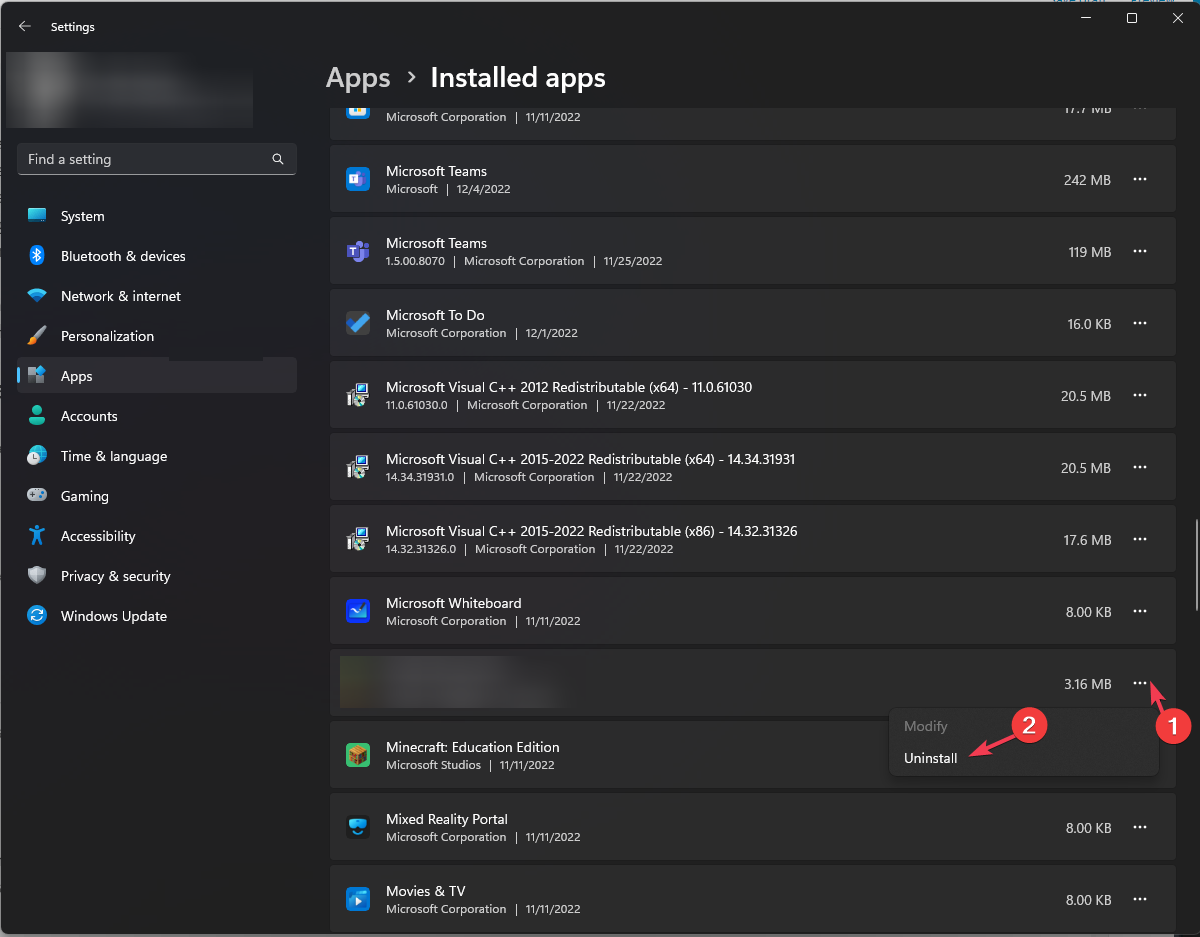 Uninstall - vsmain.exe