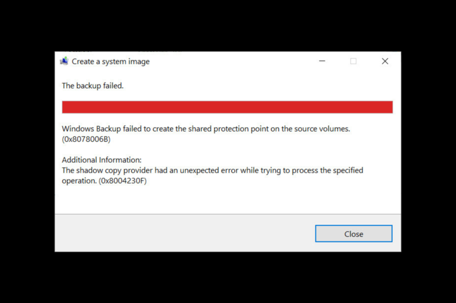 Исправление ошибки 0x8004230f