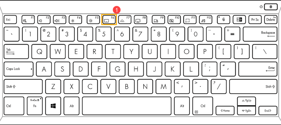 tasto funzione touchpad asus