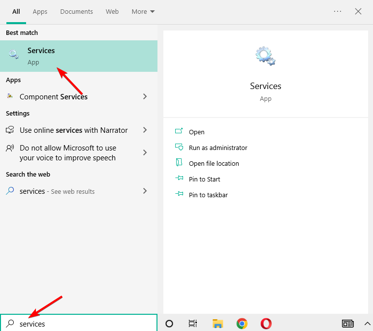serviços-w10 0x80070002 windows update