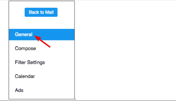 general settings aol