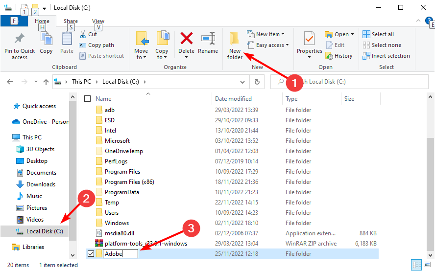 new folder