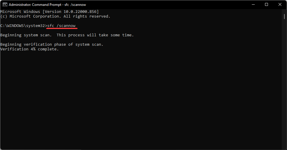 Analyse SFC si le thème windows 11 ne se synchronise pas.