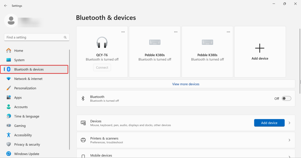 bluetooth e dispositivi