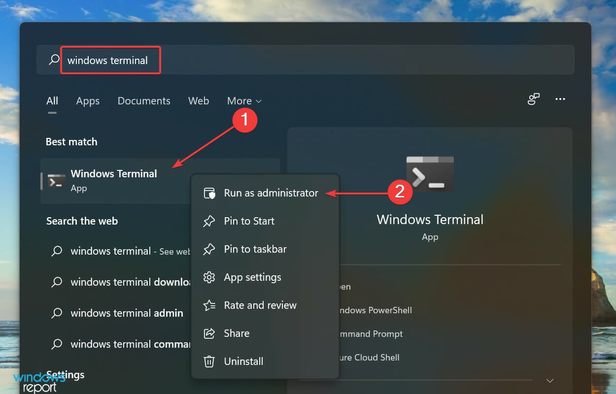 特権 Windows ターミナルを起動して directx 関数 getdeviceremovedreason failed with - エラーを修正