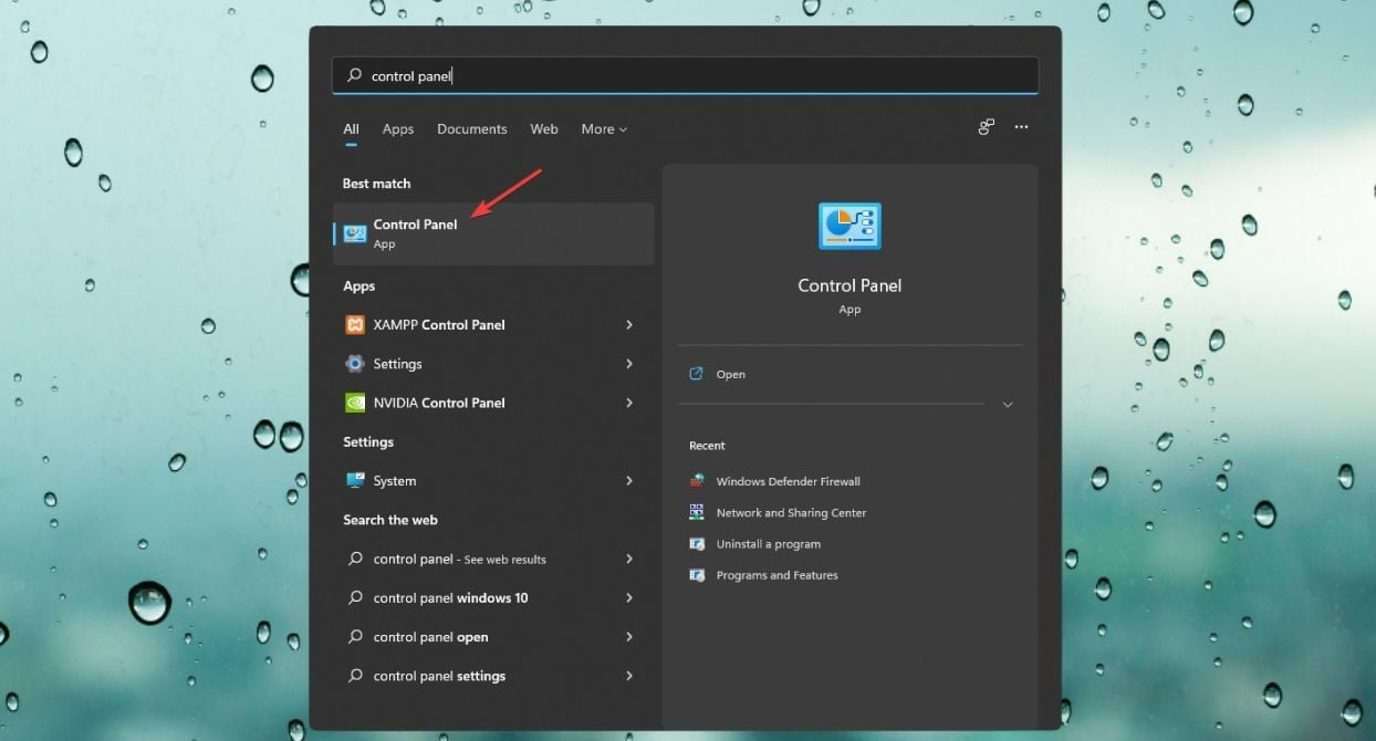 abrindo painel de controle win11