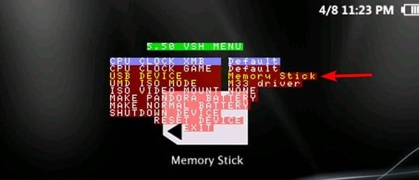memory stick psp