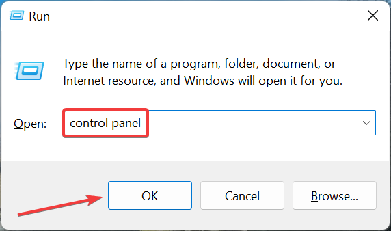 control panel