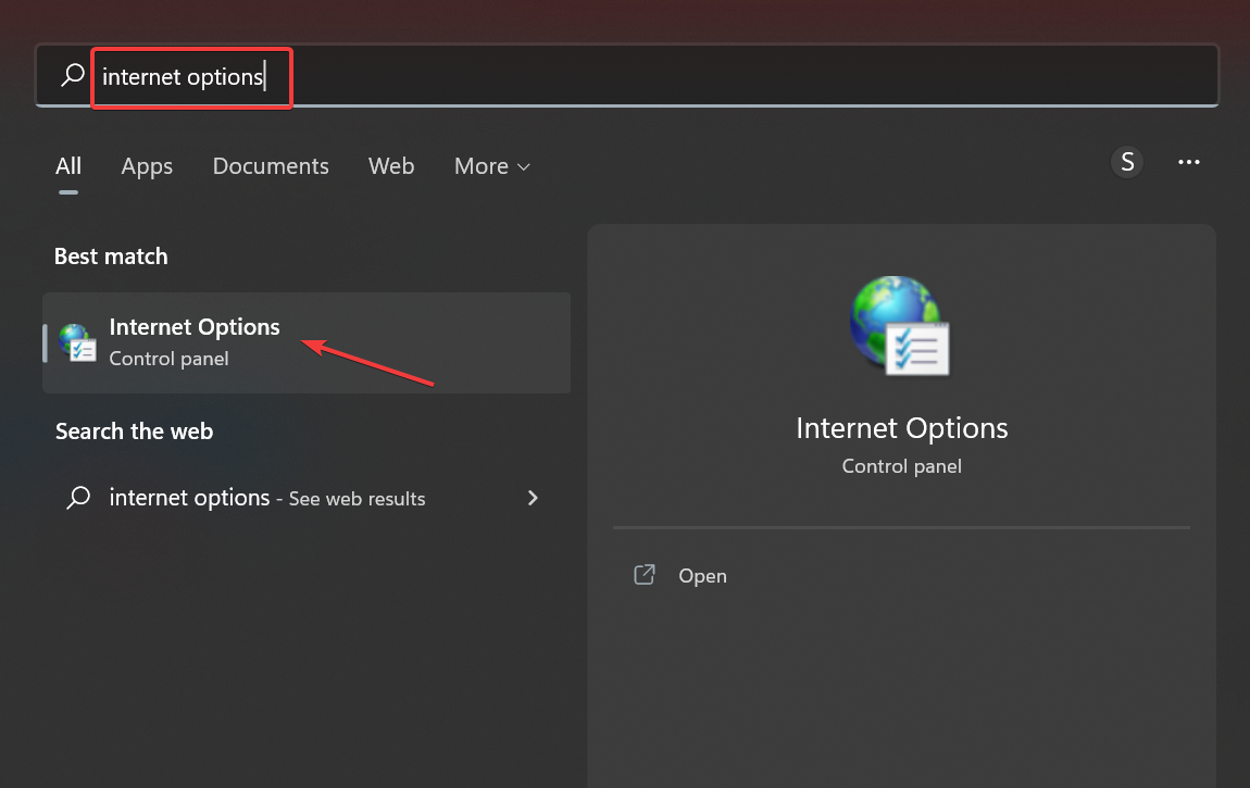 インターネットオプション