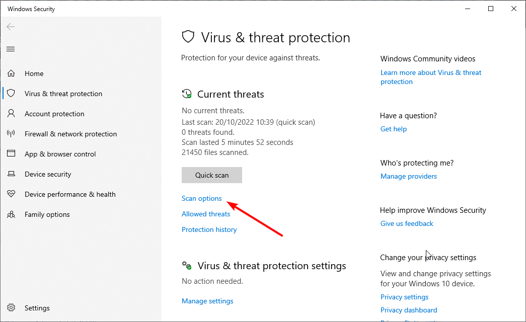 options d'analyse insérez votre support d'installation ou de récupération Windows
