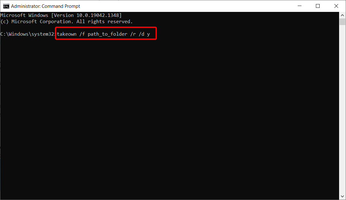 takeown cmd    access denied windows 11