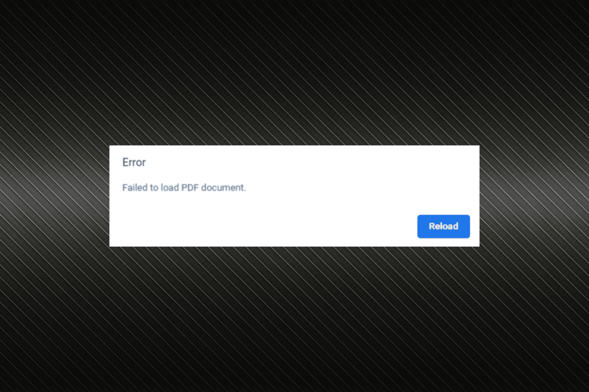 Corriger le document PDF non chargé error