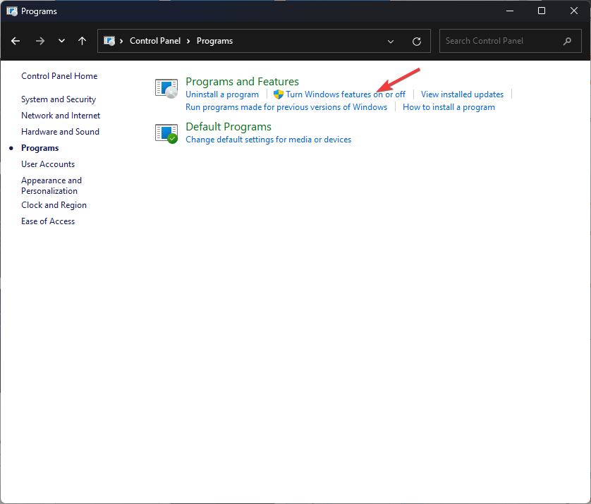 Windows-Funktionen aktivieren oder deaktivieren