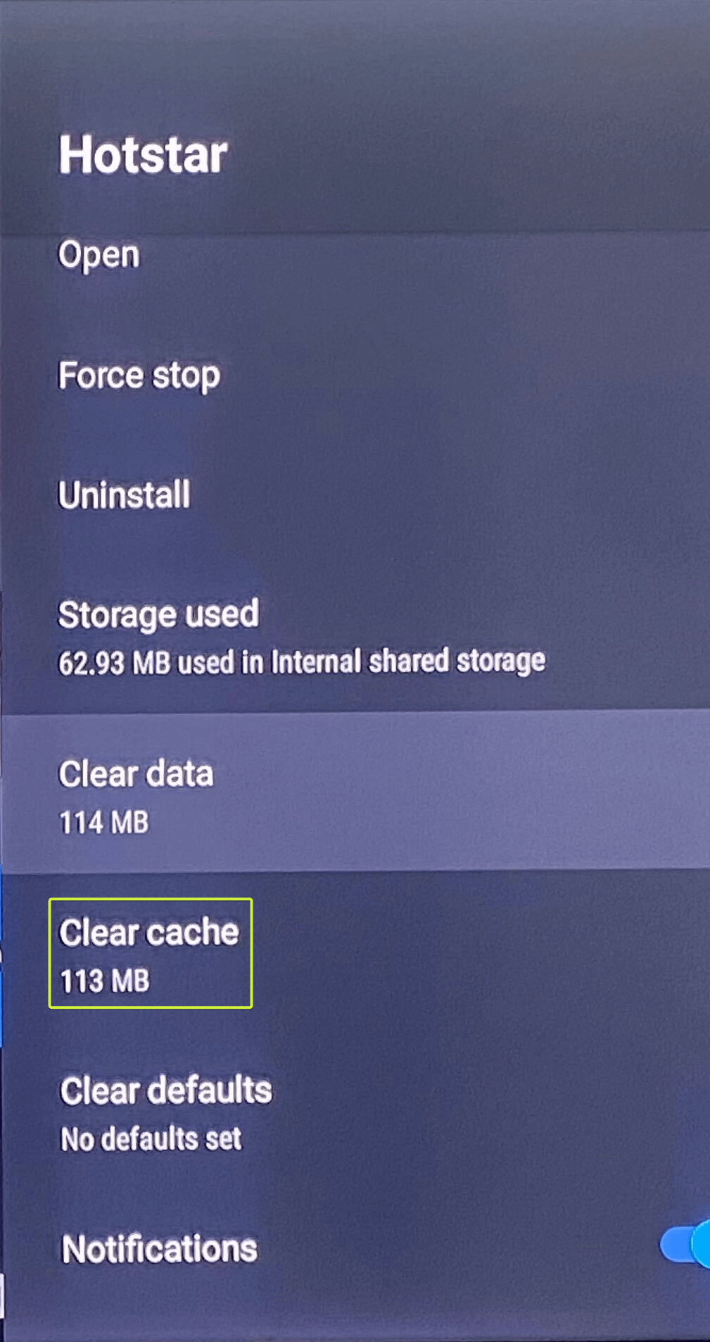 Cache löschen