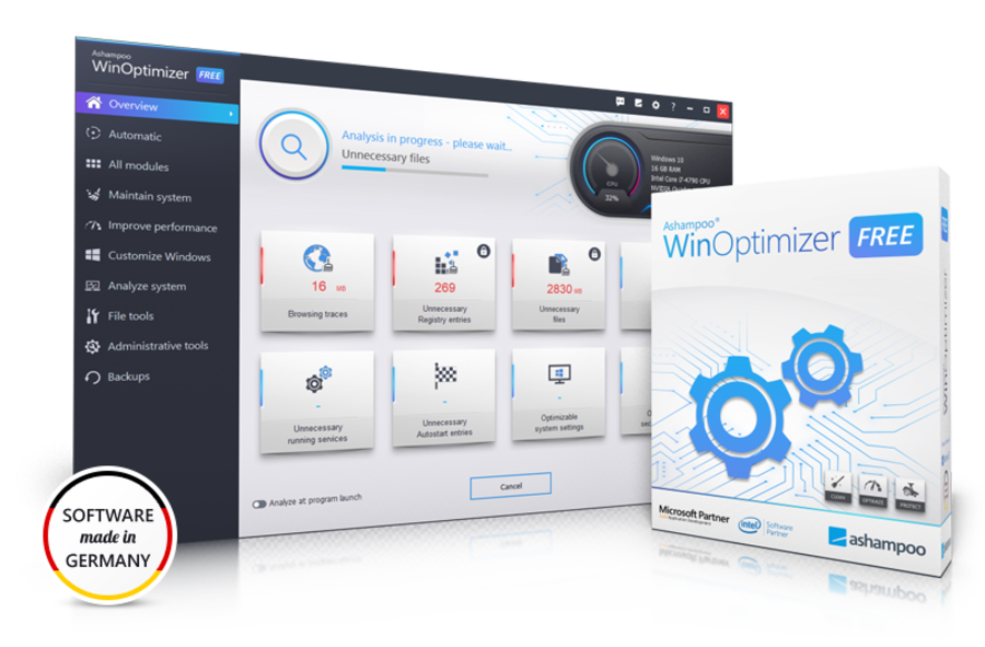 ashampoo free pc optimization software