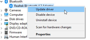 드라이버 업데이트 windows는 bluetooth 주변 장치를 설치할 수 없었습니다