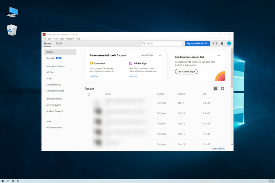 No se pueden guardar archivos PDF después de editar