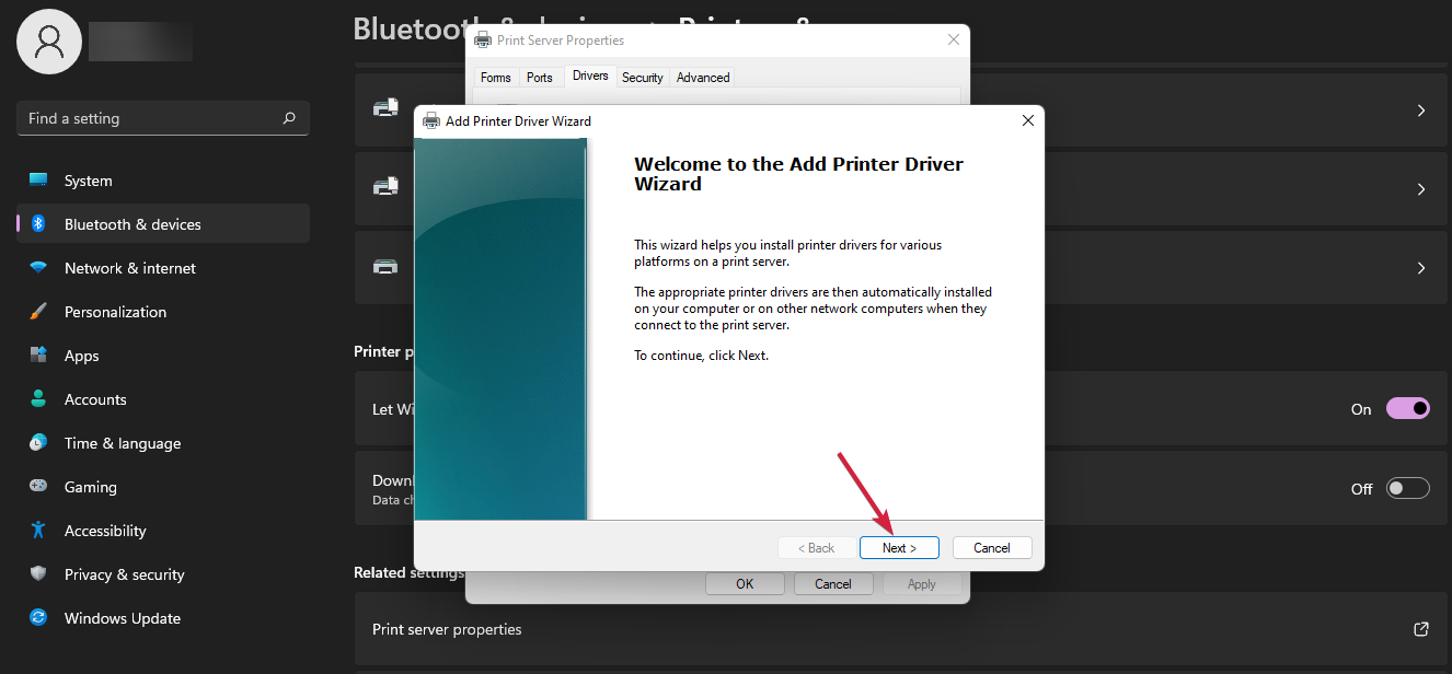 assistente impressora windows 22