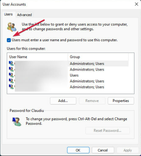 Inicio de sesión automático en Windows 11