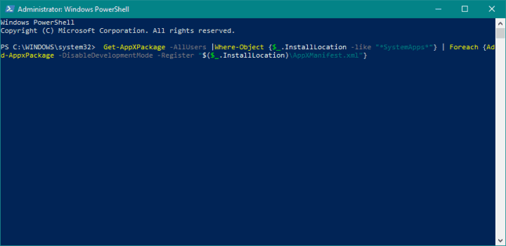 powershell reiniciar aplicaciones