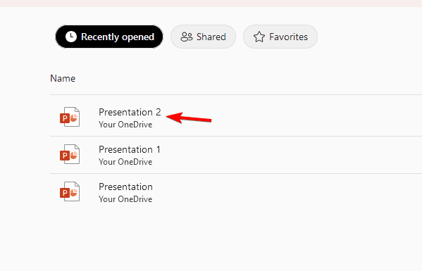 powerpoint online select file