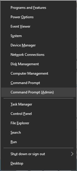 avvio del prompt dei comandi