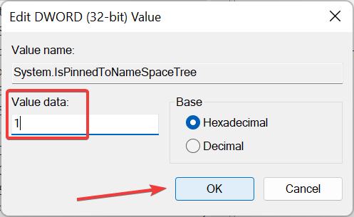 change value data 