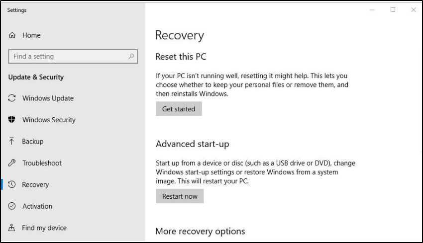 reset pc