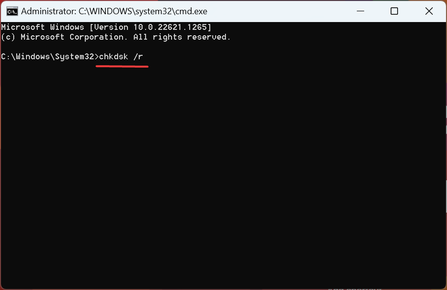 проверка диска для исправления низкого объема виртуальной памяти в windows 10