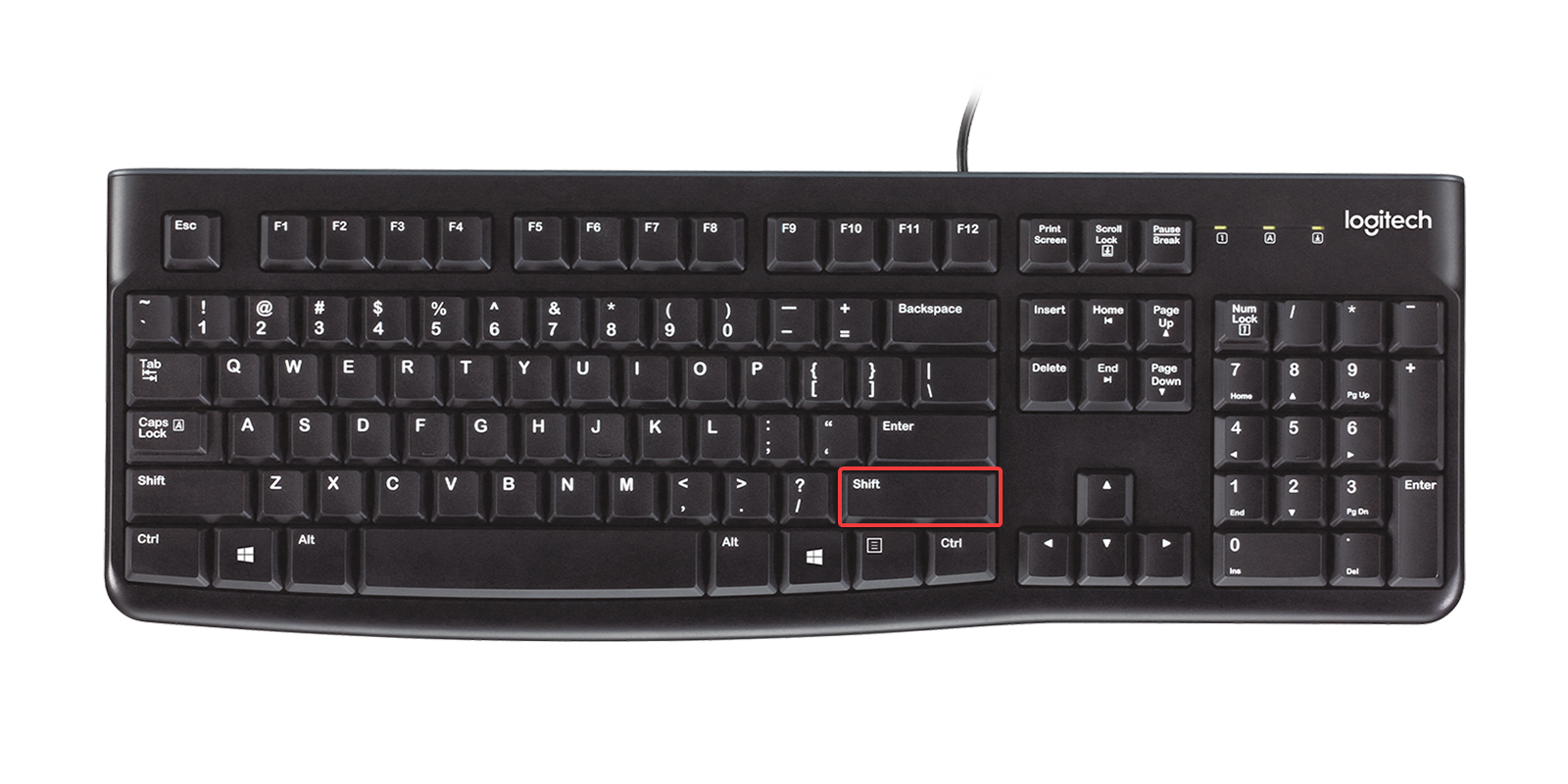Pressione Shift Para Desbloquear Um Teclado