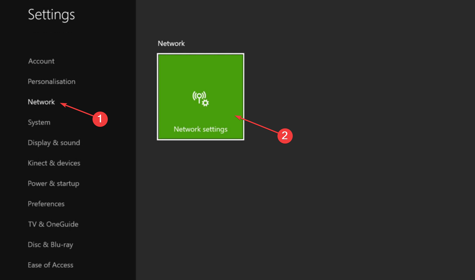 network settings