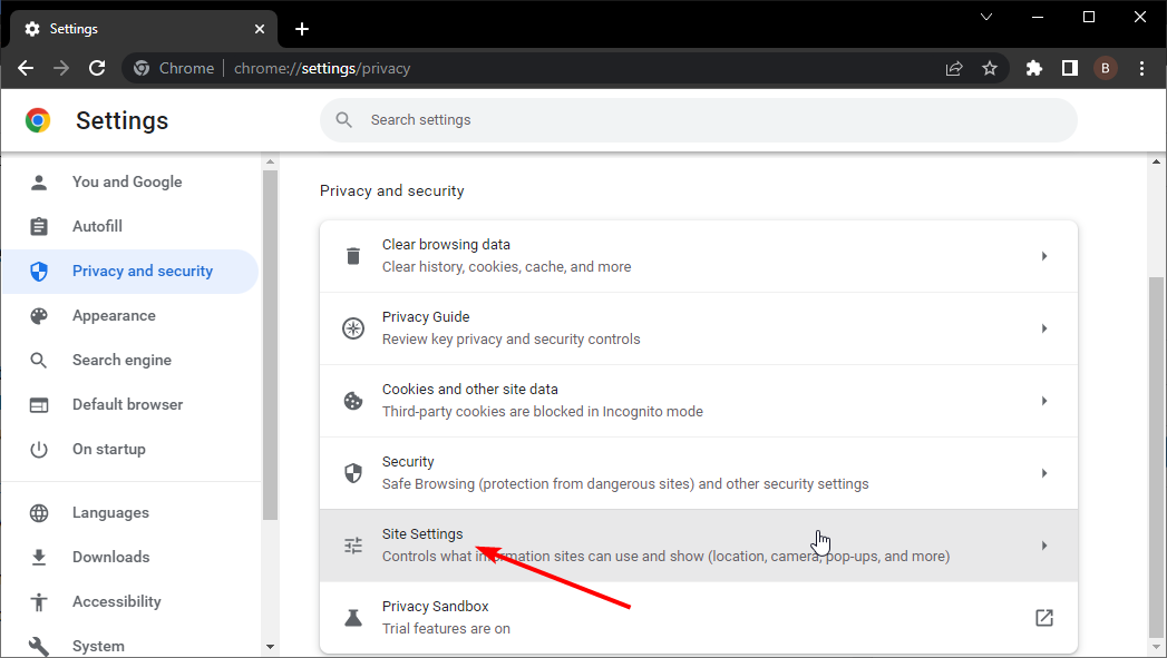 site settings optionchrome most visited sites not showing