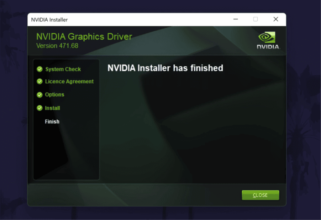 driver nvidia foi instalado no windows 11