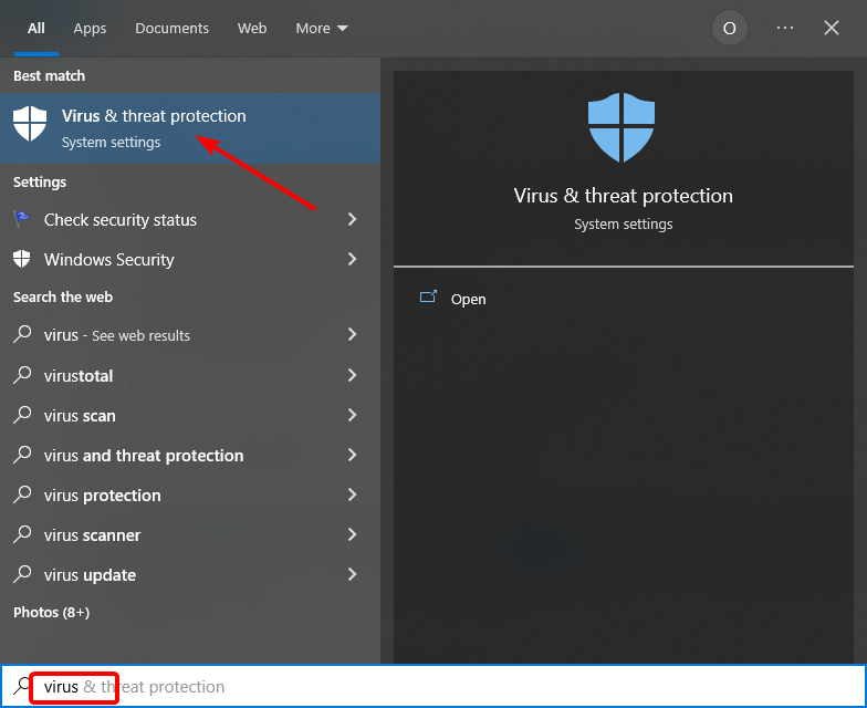 virus and threat dism error 1392
