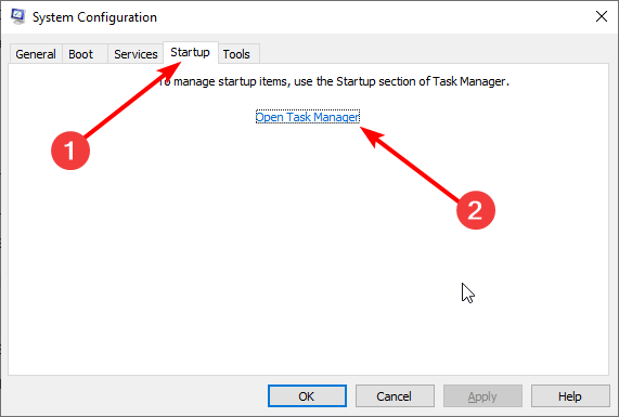 startup task