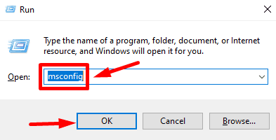 Type msconfig