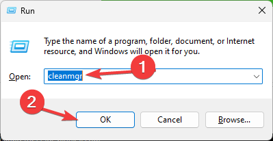 Cleanmgr Run command Epic Games Installer Invalid Drive