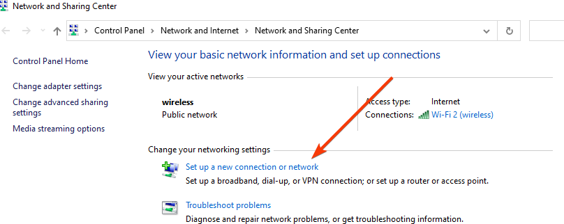 Add the connection manually