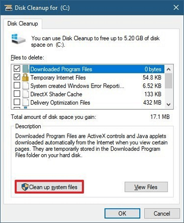 free disk space