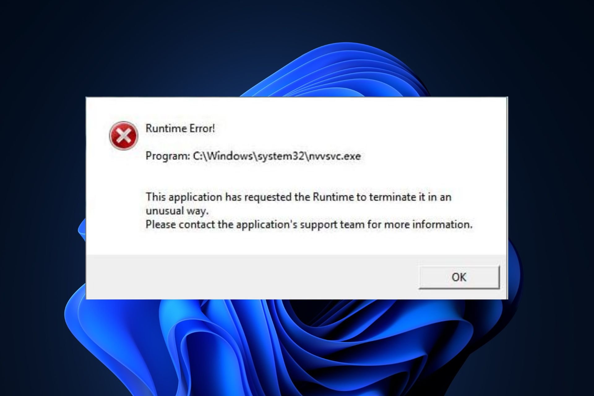 nvvsvc.exe beheben