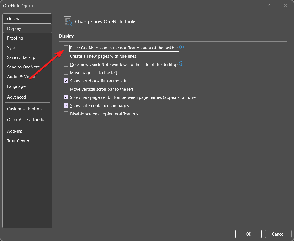disable onenote startup