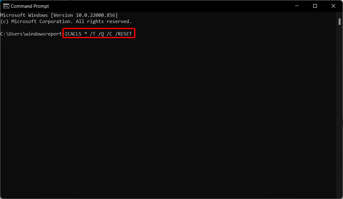 reset-icats windows 10 pin not working