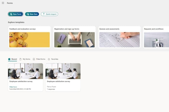 Уведомления по электронной почте Microsoft Forms