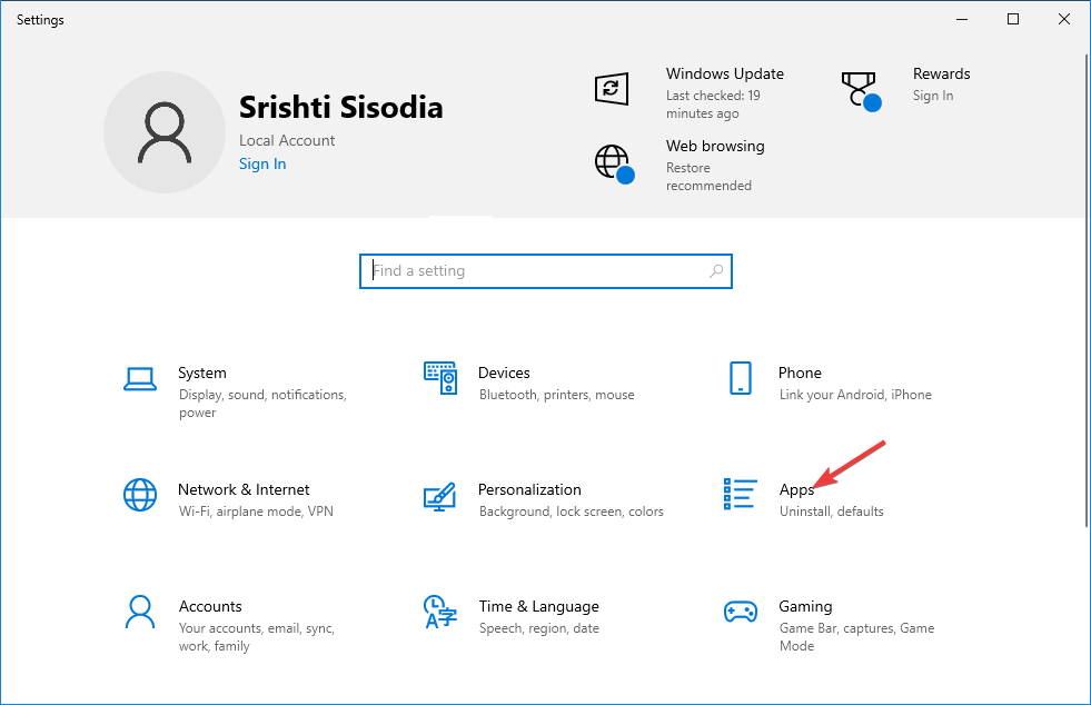 Apps - Repair Apps and Programs on Windows 10