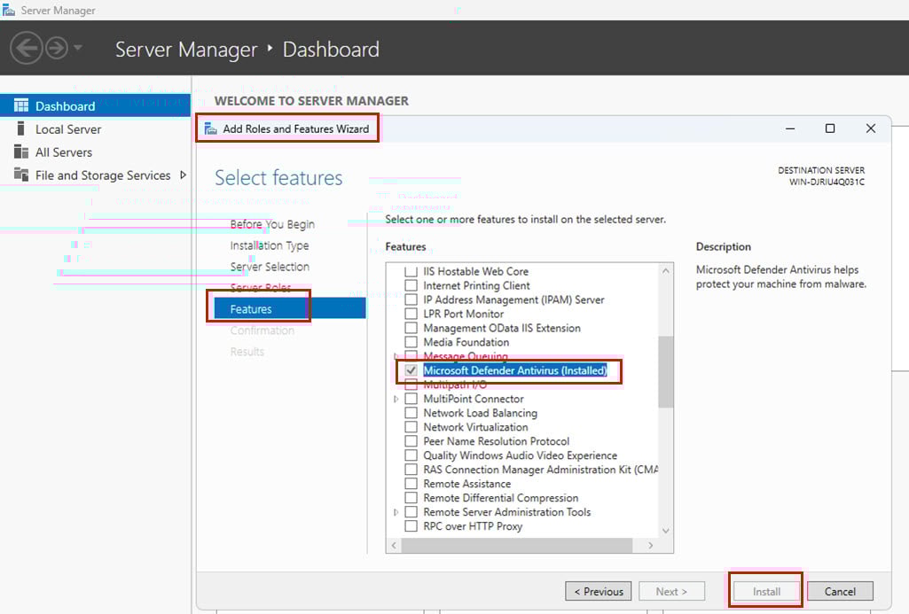 Antivirus de Microsoft Defender